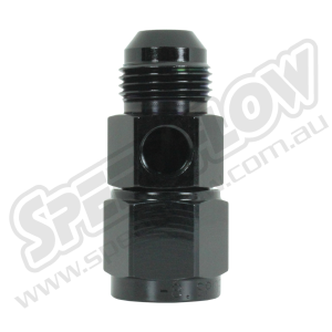 -16 FEMALE TO MALE WITH 1/8"NPT PORT BLACK