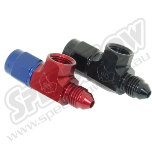 -3 FEMALE TO MALE WITH 1/8"NPT PORT BLK
