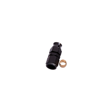 1/4" TUBE FEMALE -4AN ADAPTER BLACK SWIVEL NUT WITH OLIVE